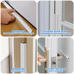 HASTHIP Self Adhesive Soundproof Window Sealing Strips for Doors and Windows 10m PU Foam