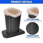 HASTHIP Eyeglasses Holder for Desk with Anti Slip Square Base and Plush Lined PU Leather | 11.6 x 8 x 12 cm