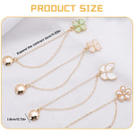 HASTHIP Magnets Buttons for Hijab and Clothing with Strong Magnetic Hold | 4Pcs Floral Charm Metal Clips