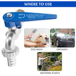 HASTHIP Tap with Lock 1/2 Thread Faucet for Outdoor Spigots and Garden Use | Zinc Alloy Construction