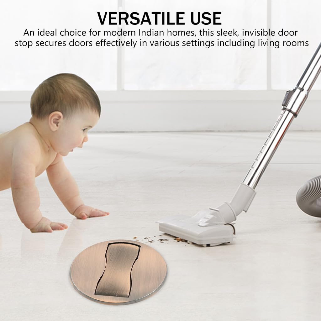 HASTHIP Magnetic Door Stopper for Bedroom and Bathroom featuring Adjustable No Drill Mount | Zinc Alloy Vintage Finish