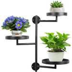HASTHIP Rotating Window Plant Shelves for Indoor and Outdoor Display with Triple Layer Heavy Duty Metal Stand | Space Saving Wall Mount Design