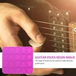HASTHIP Resin Guitar Pick Silicone Mould for DIY Crafts with 20 Chambers and 2 Sizes | Food Grade Flexible Material