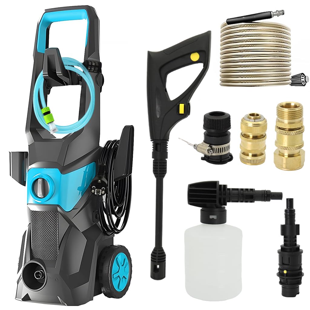 HASTHIP Electric Pressure Washer for Car and Bike with 3000W Motor and 10m Pipe | 150 Bar High Power Cleaning