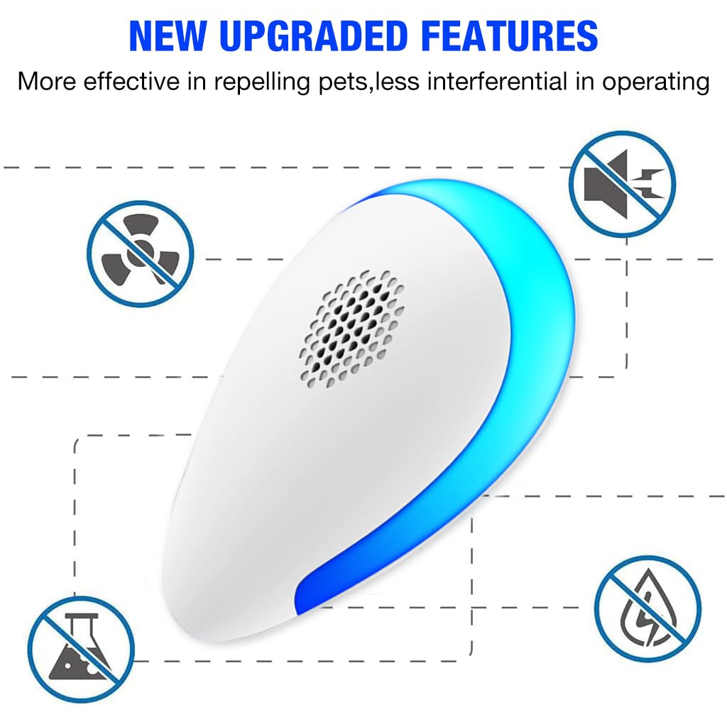 HASTHIP Mosquito Repellent for Home and Bedroom with Ultrasonic Sound Waves covering 1200 sq ft | Baby and Pet Safe Pest Control