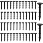 50 Pcs Landscape Staples for Securing Landscape Fabric, Ground Cover or Drip Irrigation Tubing, Anti-UV Plastic Garden Stakes Staples Securing Pegs (11cm)