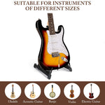 HASTHIP Adjustable Guitar Stand for Acoustic Electric Bass with Aluminum Tripod and Silicone Padding | Foldable 3PCS Set