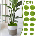 HASTHIP Artificial Moss Rocks for Plant Pots featuring 12pcs Lifelike Green Cobblestones | Decorative Faux Moss Stones for Indoor and Outdoor Décor
