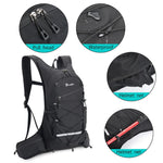 HASTHIP® Mochila de Hidratación 2L Impermeable y Ultraligera,Chaleco de Hidratación Ajustable para Correr,Senderismo Ciclismo y Camping Mochila Transpirable con Bolsa Agua BPA Free
