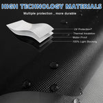 HASTHIP Portable Blackout Shades for Windows 118 x 57 in with Silver Coating | 100% Light and UV Blocking