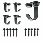 HASTHIP® Black Ceiling Hooks Heavy Stainless Steel Under Shelf Coat Hook for Mugs Towels Clothes and Kitchen Storage