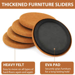 HASTHIP Chair Leg Floor Protectors for Wooden Floors with 3.5 in Felt Pads | Noise Reduction