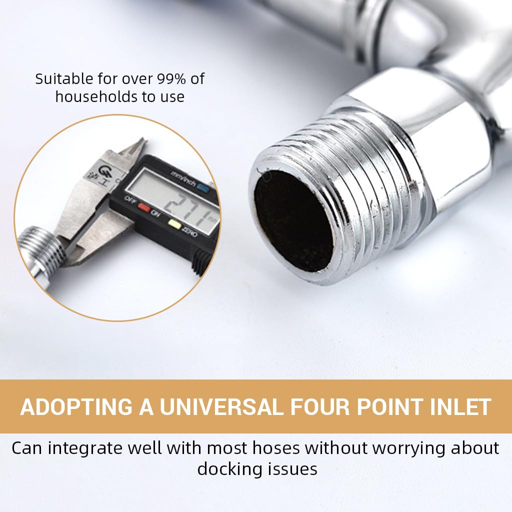 HASTHIP Lockable Faucet for Outdoor Spigots with 2 in 1 Key Valve and Zinc Alloy Body | Prevent Water Theft