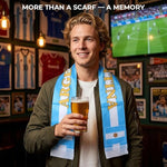 HASTHIP® World Cup 2026 Scarf & Shawls, Unisex Double-Sided Print Scarf for Men Women Match Schedule Viewing Gear Soccer Fan Gift-Blue
