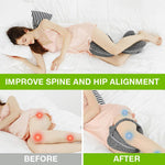 HASTHIP Knee Pillow for Side Sleepers featuring Ergonomic Contoured Design and 2PCS Set | Gray Washable Cover