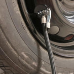 HASTHIP® Manguera de Extensión Iador de Neumáticos 25cm,Tubo Flexible Goma con Válvula Desiado,Conector Rápido Latón Alta Presión 300PSI para Coche Motocicleta y Bicicleta