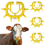 HASTHIP Cattle Weaning Ring 4Pcs for Calves featuring Screw Fixed Adjustable PVC Design