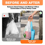 HASTHIP Shopping Bag Handle for Carrying Multiple Bags with Dual Hooks and 100lbs Capacity | Orange