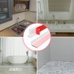 HASTHIP Shower Threshold Water Dam for Bathroom and Kitchen | 39 in Self-Adhesive Flexible TPE Strip