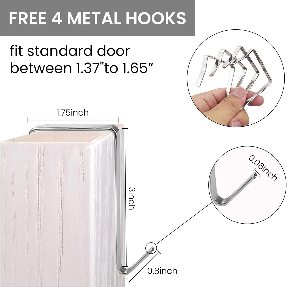 HASTHIP Over The Door Shoe Organizer for Closet and Entryway with 24 Mesh Pockets | 4 Hooks