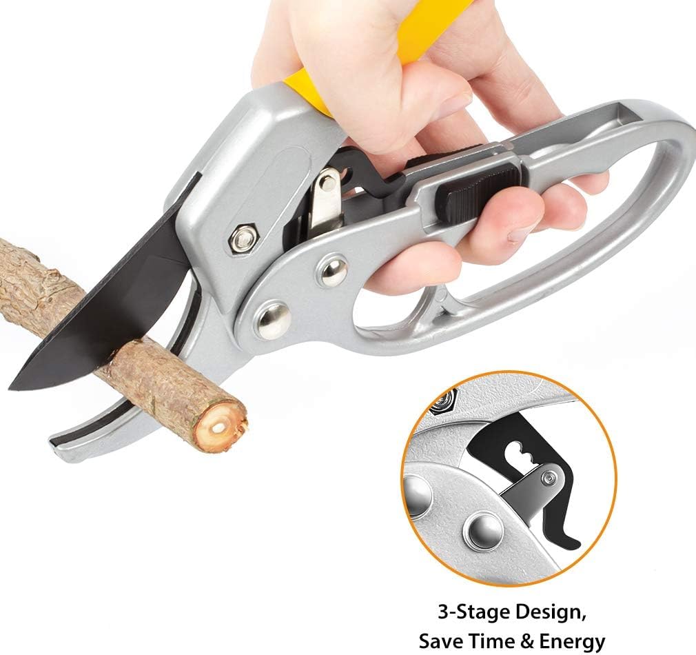 Gardening Scissor Stainless Steel Garden Snip with Safety Lock Garden Shears Sharp Cutter Pruners Scissor for Lawn, Garden & Potted Plants (A)