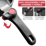 HASTHIP® Detachable Handle Only for ROYDX Kitchen Cookware Sets Stainless Steel Pots and Pans,Removable Handle for 10,16 Pieces & 20 Pieces