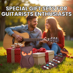 HASTHIP Guitar Pick Holder Case for Travel with Bi Fold Design Holding 18 Picks | PU Leather Snap Closure
