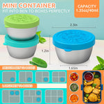HASTHIP® 6 Pack Small Condiment Containers with Lids, 40ml Leakproof Salad Dressing Container To Go, Stainless Steel Sauce Container with Silicone Lids, Reusable Small Dipping Sauce Cups