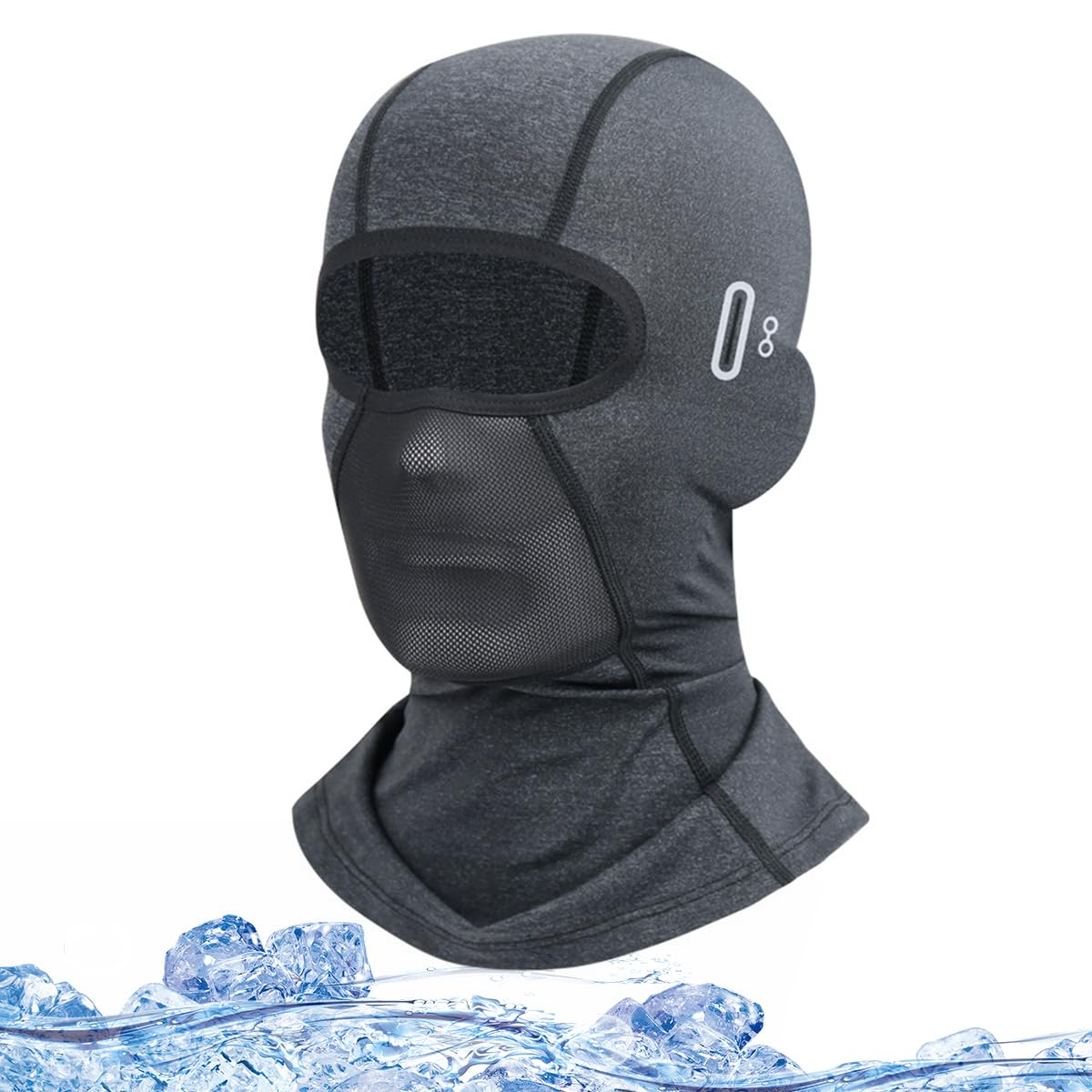 HASTHIP® Pasamontañas Balaclava Transpirable Protección UV, Máscara Facial de Verano Cool-MAX, Gorro Cuello Multifuncional Elástico, Protección contra Viento, Sol y Polvo para Moto, Ciclismo