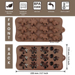 HASTHIP Chocolate Mold Set for DIY Candy and Ice Cube Making with 12 Cavities | BPA Free Silicone