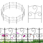 HASTHIP® 10Pcs Garden Fence Boarders Flower Bed Fence Boarder Garden Metal Fence Connectable Flower Bed Fencing Boarders Decorative Pathway Driveway Fence Boarder, 12.4 inches x 16.5 inches