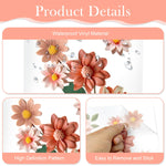HASTHIP Wall Switch Decals for Home Decor featuring 3Pcs PVC Self‑Adhesive Flower Stickers
