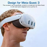 HASTHIP® YourBrand Protective Case Compatible with Meta Quest 3, Clear VR Shell Cover with Lens Protector, Tempered Glass Screen Guard, Joystick Thumb Caps, Essential VR Accessories Kit, No Headset