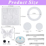 HASTHIP Resin Molds for DIY Wind Chimes with Butterfly and Geometric Designs | Home Decor Craft Kit