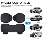 HASTHIP® 3Pcs Breathable Car Seat Covers Full Set Front & Rear Seat Covers with Anti-Slip Silicone Backing, Storage Pouches, Durable Car Seat Cushions Stylish Universal Seat Cover for Car
