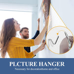 HASTHIP Wall Anchor Hooks for Picture and Key Hanging 20Pcs with Curved Stainless Steel Design
