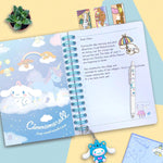 HASTHIP® Kawaii CinnamorollSchool Supplies Set, Kawaii Stationeries Supplies Set with Notebook, Pencil Pouch, Click Pens, Assorted Cinnamoroll Cartooon Stickers, Girls School Gift Set