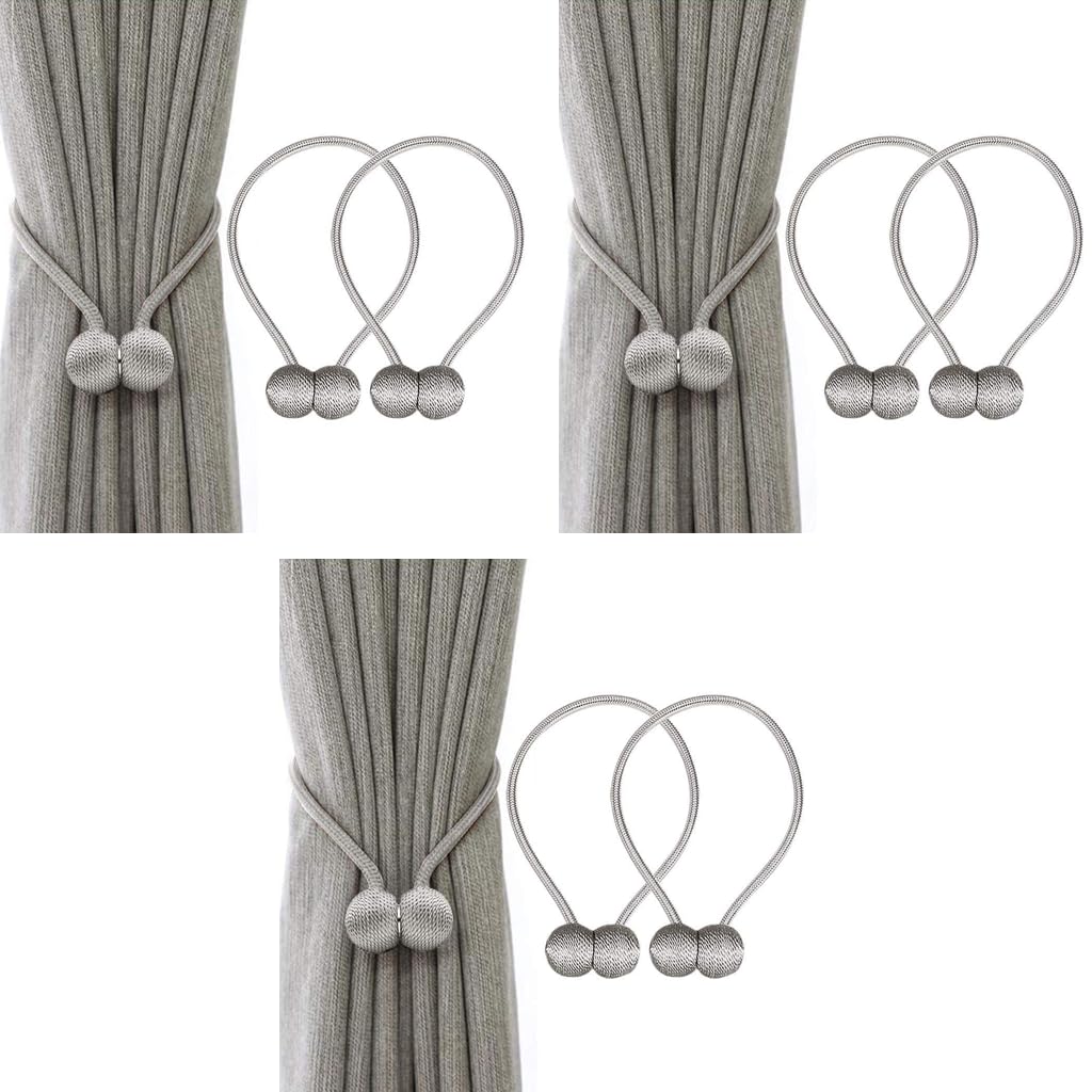 HASTHIP Magnetic Curtain Tiebacks for Home and Office with Strong Nickel Plated Magnets | Pack of 2