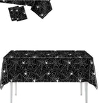 HASTHIP® Halloween Tablecloth - 137x274 cm Table Cover Cloth 54"x108" Halloween Decorations,Spider Web Table Cover,Party Supplies for Indoor or Outside-Black