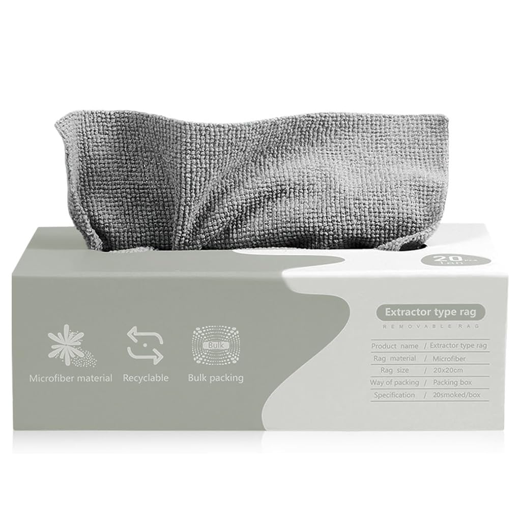 HASTHIP Reusable Microfiber Cleaning Wipes for Kitchen with Pull Out Storage | 20x20cm 20 Pack