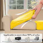 HASTHIP Sofa Seat Cushion Slipcover for Sofa and Meditation Mat 50–70cm with Stretchy Slip‑On Fit in Yellow