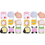 HASTHIP Sticky Notes for School and Office featuring 24 Packs 8 Cartoon Animal Designs | Self-Adhesive Removable Pads for Kids and Adults