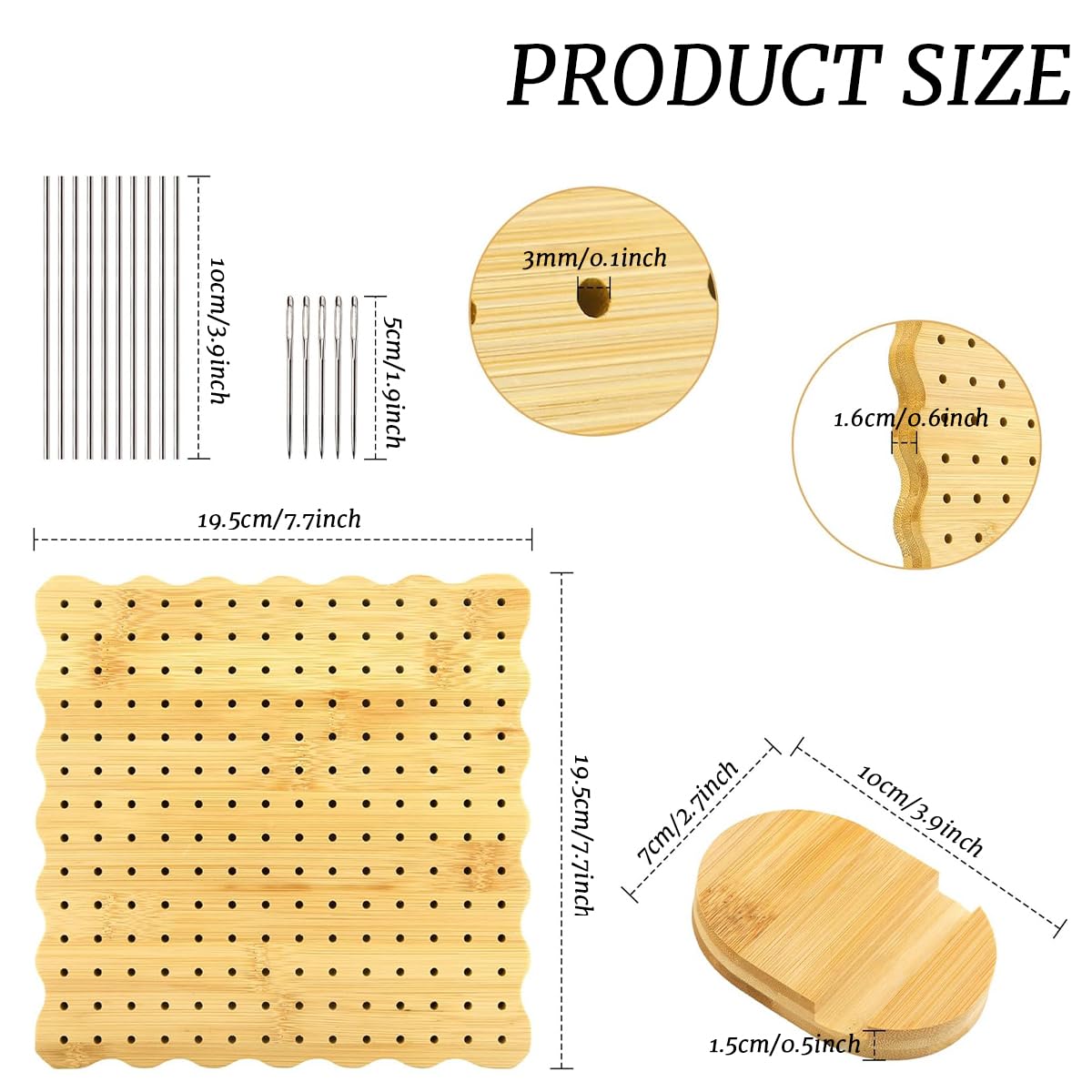 HASTHIP Tunisian Crochet Hook Set for Afghan Blankets with 23 pcs Aluminum and Bamboo Tools