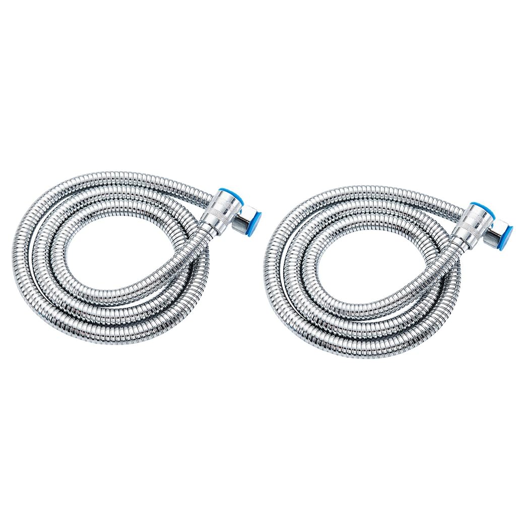 HASTHIP Shower Hose for Bathroom Use with Leak-Proof Connectors and 1.5 Meter Stainless Steel Flexibility | 2 Pack Set
