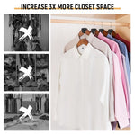 HASTHIP Wardrobe Hanger Connectors for Space Saving Closet Organization 20 pcs | Black Plastic Hooks