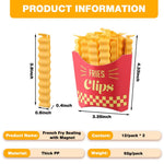 HASTHIP Snack Sealing Clips for Kitchen Organization with Magnetic Holder | 24 pcs PP Food Bag Sealers