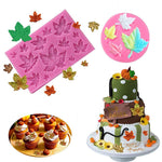 HASTHIP® 10PCS Silicone Leaves Fondant Molds 3D Mini Maple Leaf Rose Shaped DIY Cake Decoration 20 x 10 x 3 Centimeters