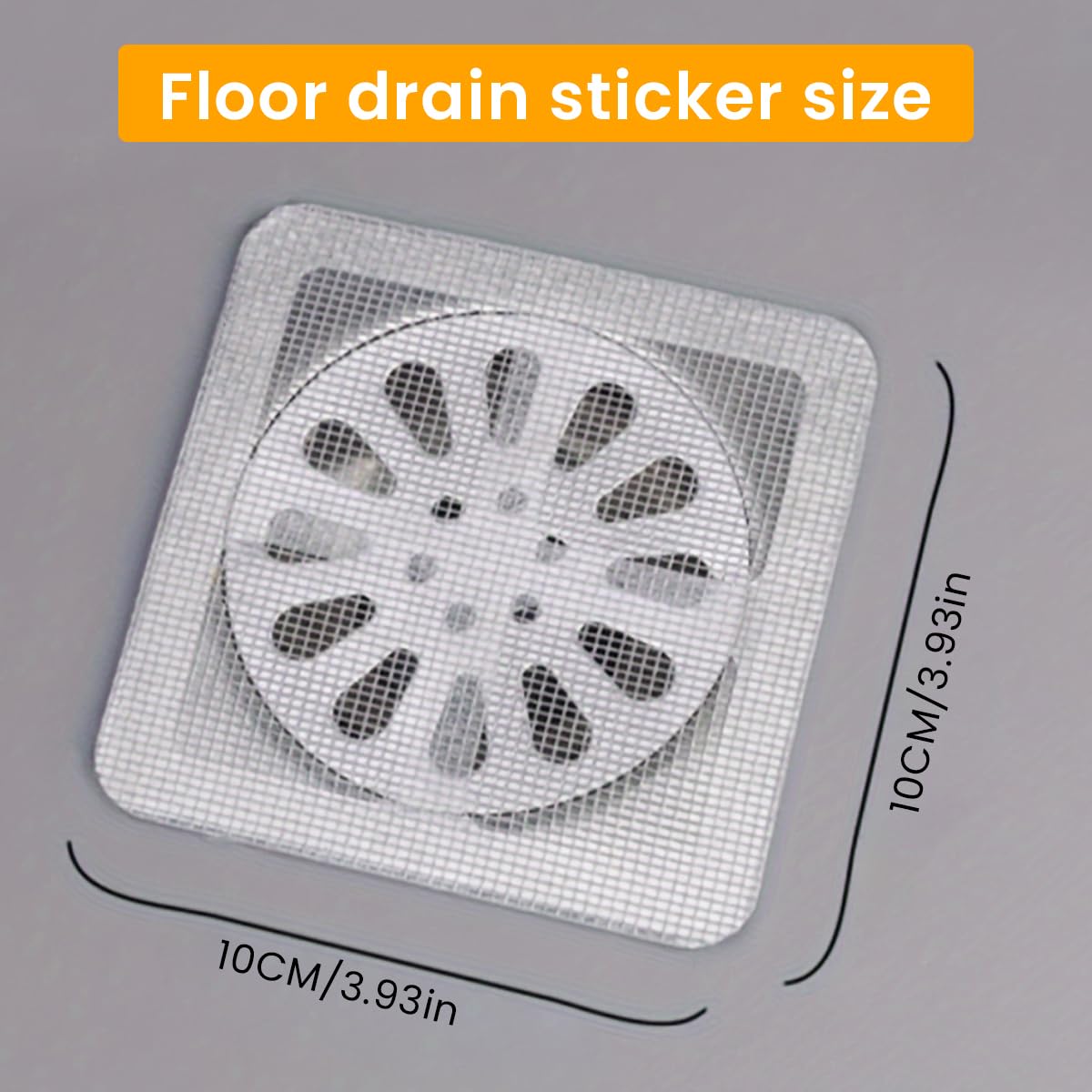 HASTHIP Disposable Shower Drain Hair Catcher for Bathroom with 4mm Holes | 20 Pack 4x4 in & 13ft Mesh