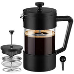 HASTHIP French Press Coffee Maker for Coffee and Tea with 3 Layer Filtration 600 ml Borosilicate Glass