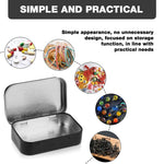 HASTHIP Small Metal Tin Boxes for Crafts and Travel featuring Secure Lids 9.5x6x2.2cm | Reusable Storage Containers